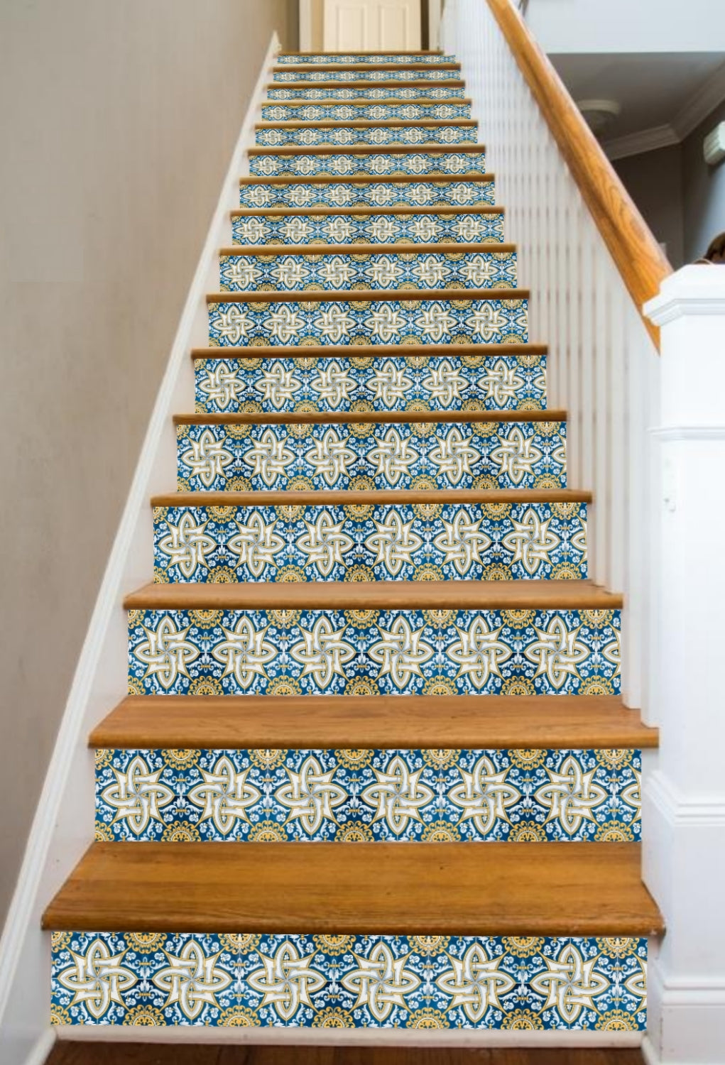 Paintedstairways' Regal Gold & Blue, RISERart!'s 